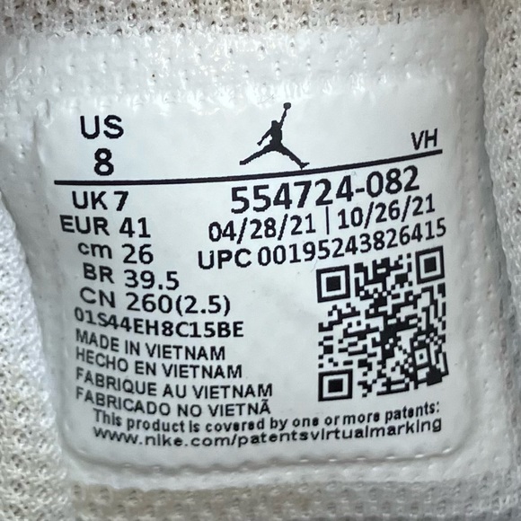 Nike Air Jordan Retro 1 Mid Men’s Size 8.0 College Gray Basketball Shoes Beaters - Picture 13 of 15